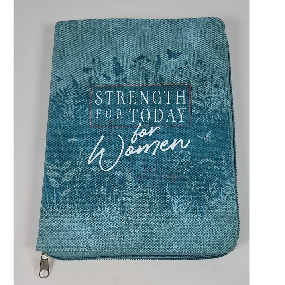 Strength for Today for Women 365 Devotions Teal Floral Zippered Daily Devotional